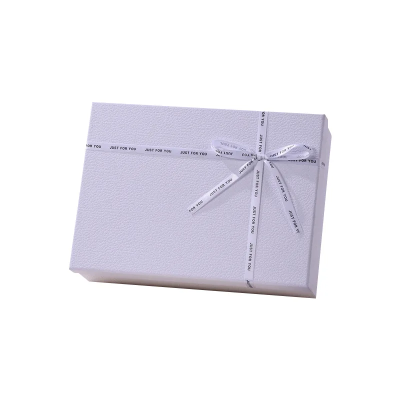 

Wholesale Custom LOGO White Flowers Cosmetic Perfume Festival Gift Special Paper Bowknot Cardboard Gift Box