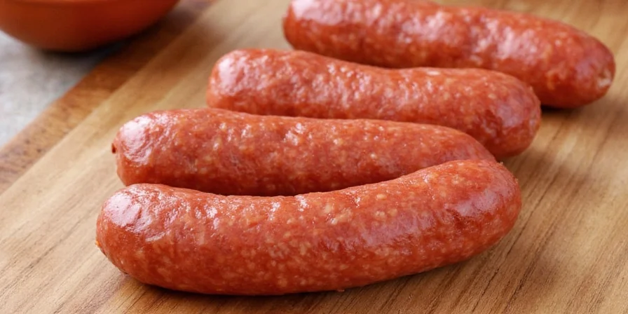 Plate of sliced andouille sausage