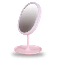 

Natural light rechargeable smart portable led makeup mirror with led light