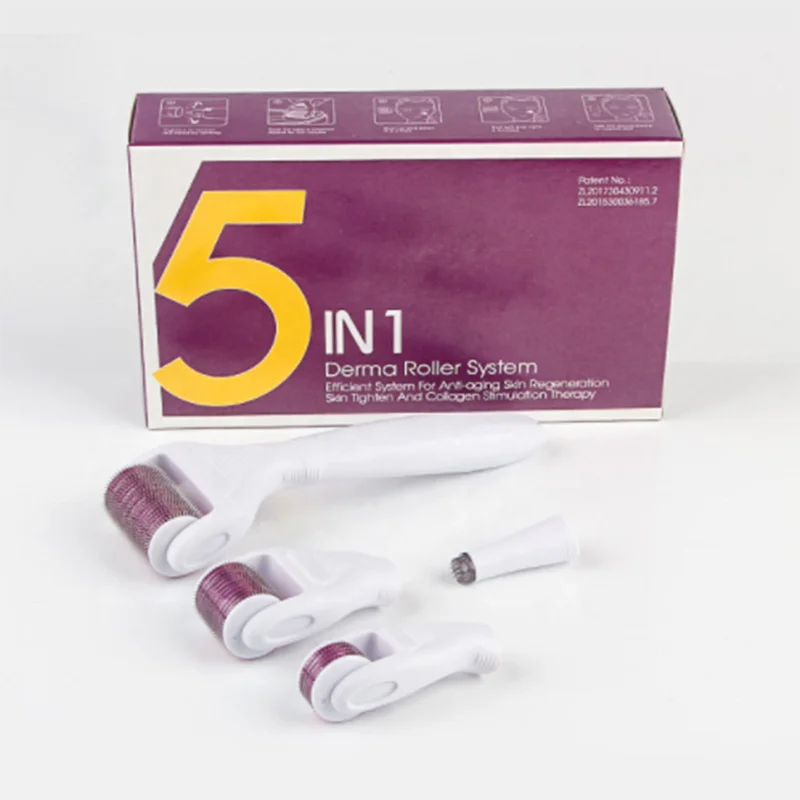 

5 IN 1 derma roller set skin tightening facial micro needle roller