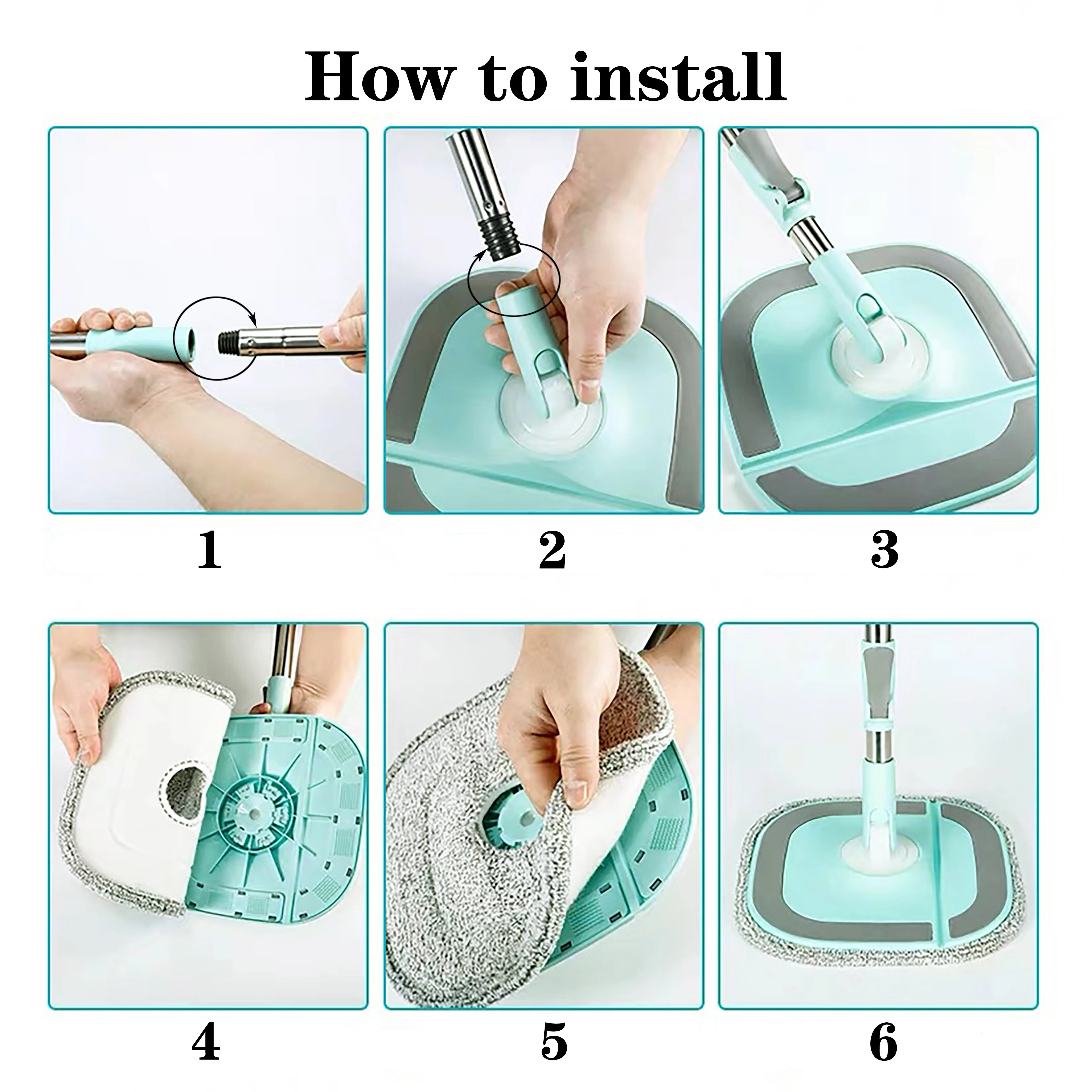 360 Spin Mop With Bucketup Drying And Down Washing Function Mop