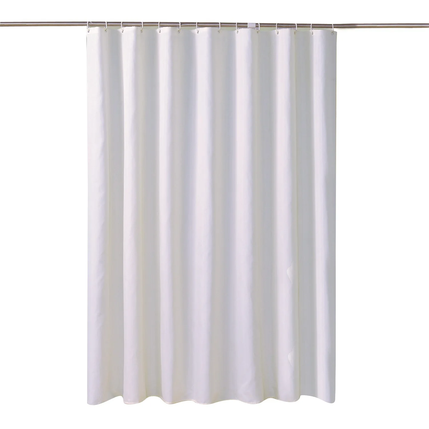 

Hotel Quality of White Polyester Fabric Shower Curtain Liner, Solid colors