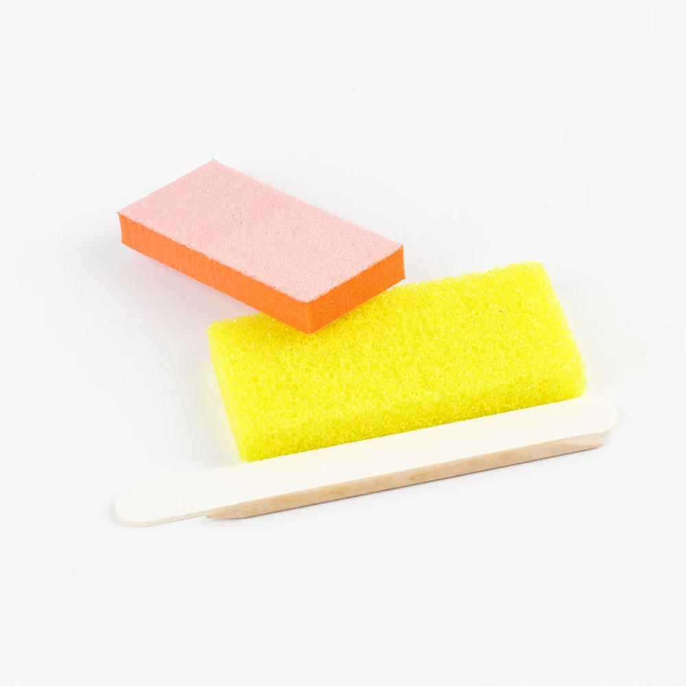 

Free Shipping 200Sets/Case Professional Nail Tools Disposable 4 Pcs Manicure Set For Nail Beauty Salon, Yellow