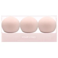 

Newest Design 3pcs Fart Peach Super Soft Become Larger After Water Pink Makeup Beauty Cosmetic Blender Sponge Puff Set