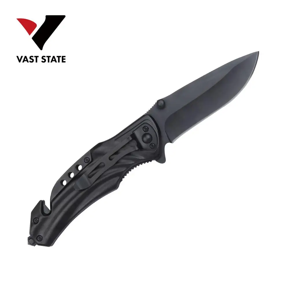 
Hot selling Assisted opening rescue glass breaker hunting camping folding knife 