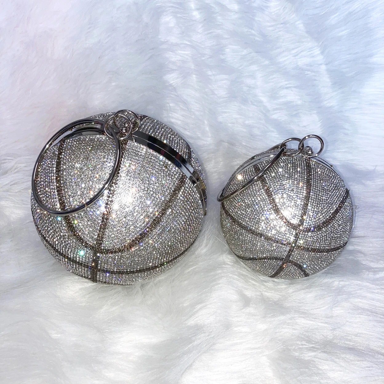 

Newest Arrival Colorful Bling Large Small Basketball and Football Girls Purses and Handbags For Women, 6 colors