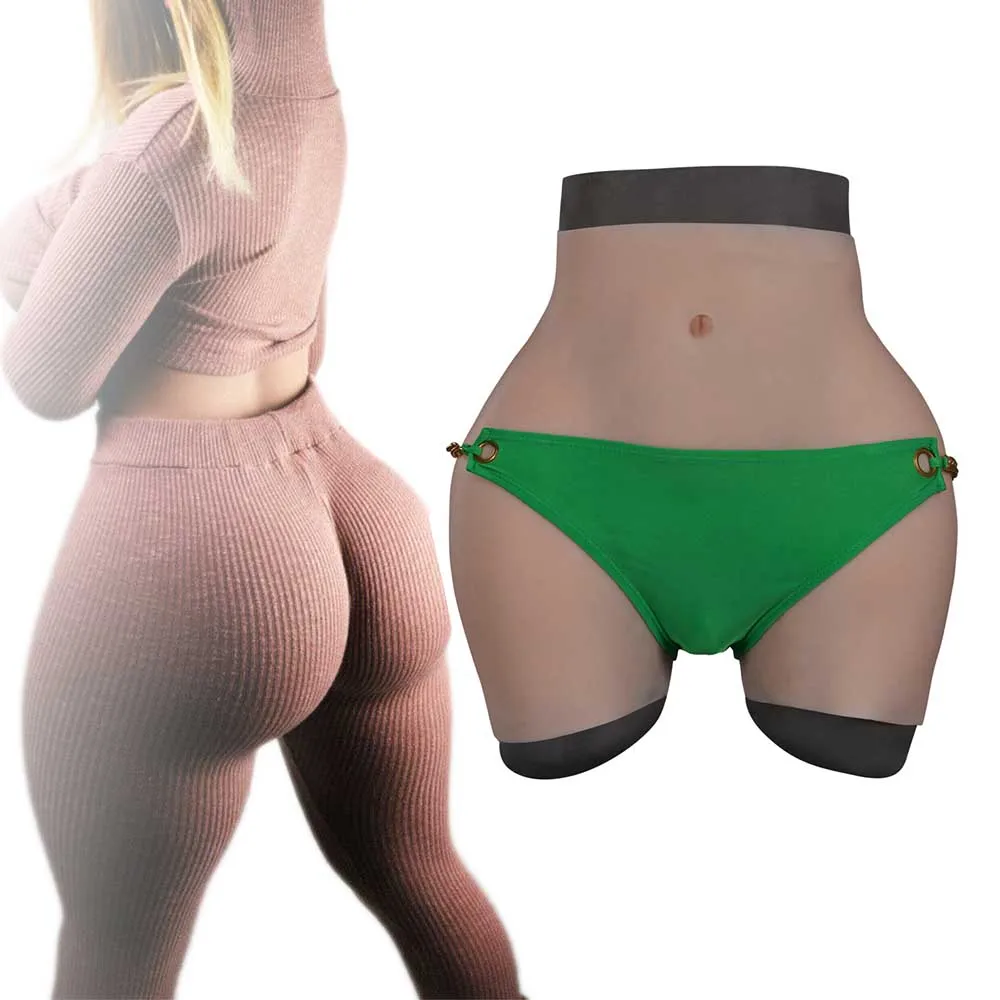 

URCHOICE Sexy Man Crossdresser Plump Croach Silicone Panties Fake Buttock Hip Ass Lifting Underwear high ass Boxer Pants Cd