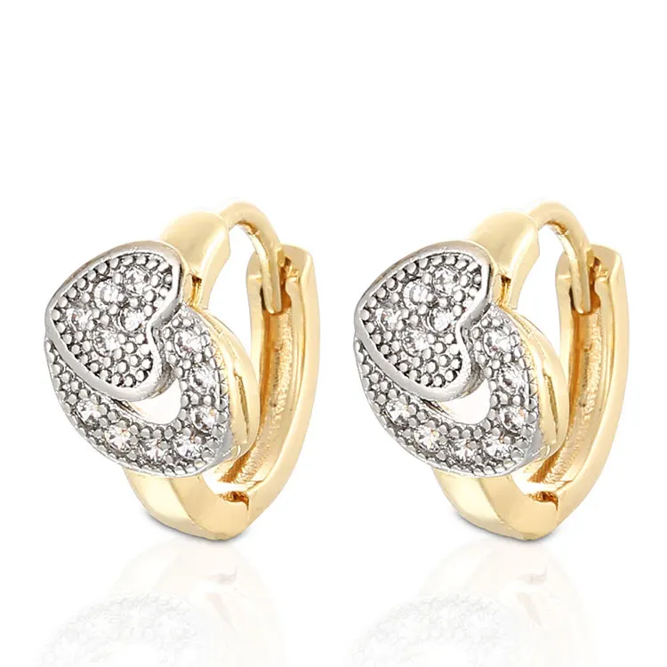 

custom design 14k 18k 22k indian gold plated earrings for women, 18k gold and rhodium