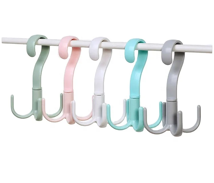 

360-Degree Rotatable Scarf Hanger Wardrobe Tie Hanger Scarf Four-Claw Hanger