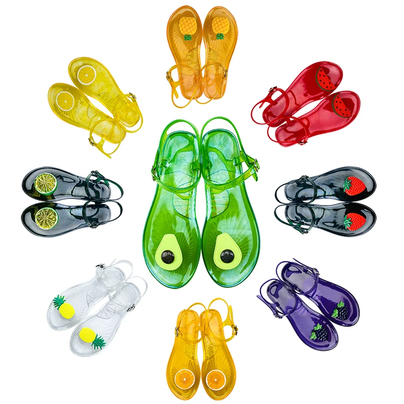 

High Quality Flat Jelly Beach Summer Wholesale Women PVC Flip Flop Sandal, As picture or as customer's requirest