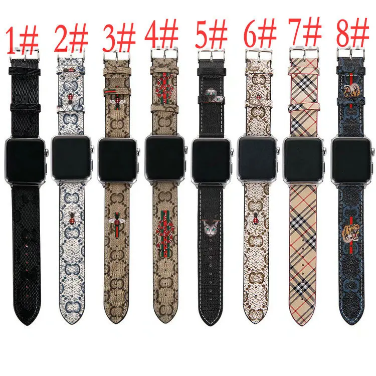 

custom fashion 22mm 40mm 44mm i watch bands watch band leather, 8 colors