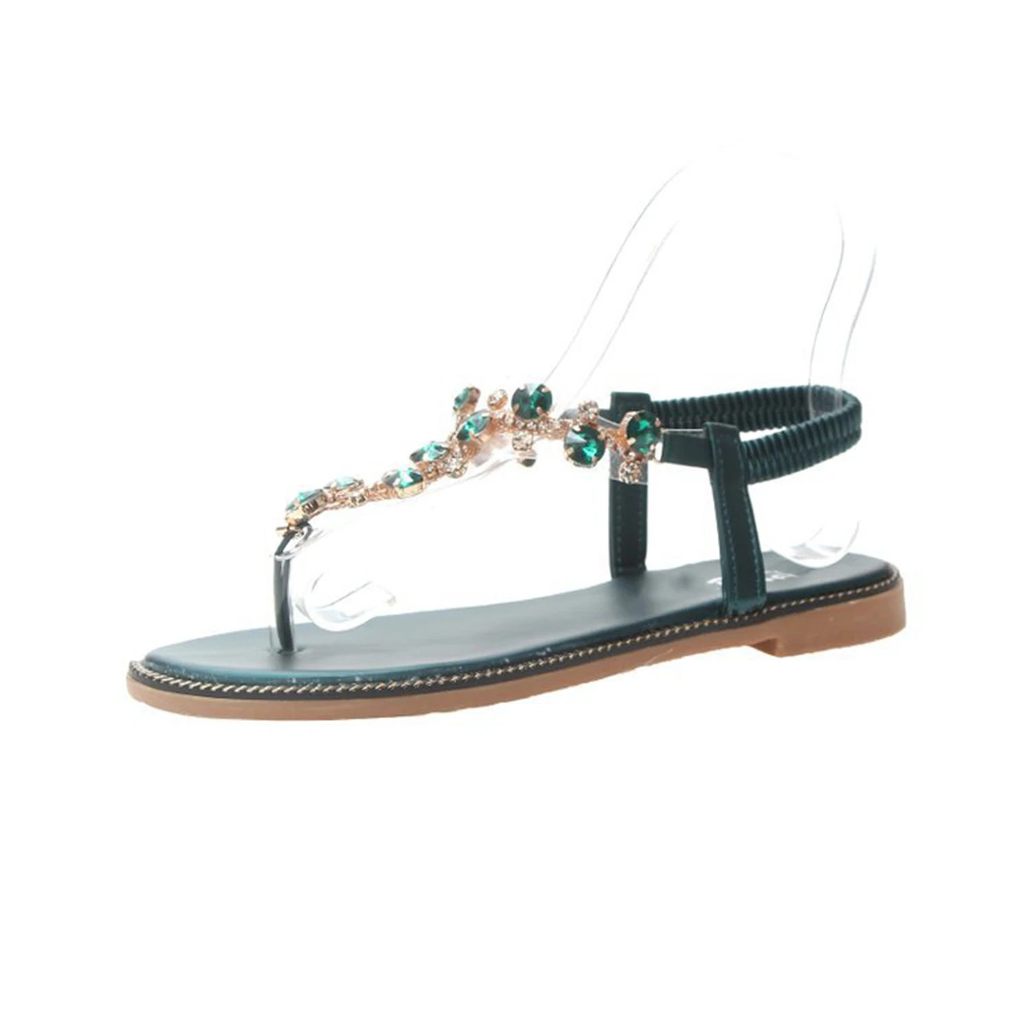 

Superstarer fashion women beach sandals comfortable rhinestone flat women sandals