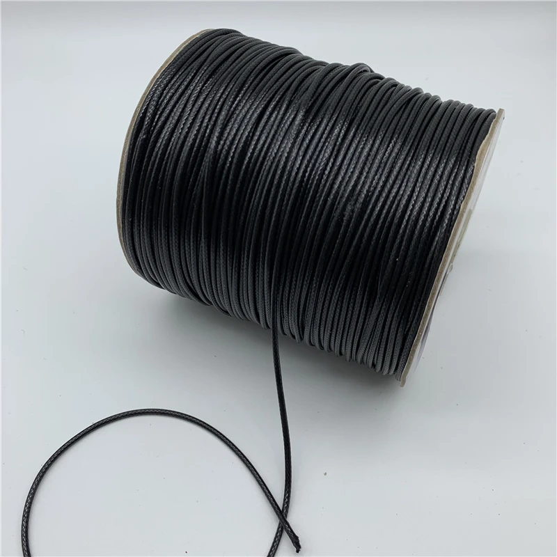 

Black Waxed Cord Waxed Thread Cord String Strap Necklace Rope For Jewelry Making