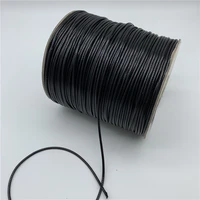 

0.5mm 0.8mm 1mm 1.5mm 2mm Black Waxed Cotton Cord Waxed Thread Cord String Strap Necklace Rope For Jewelry Making
