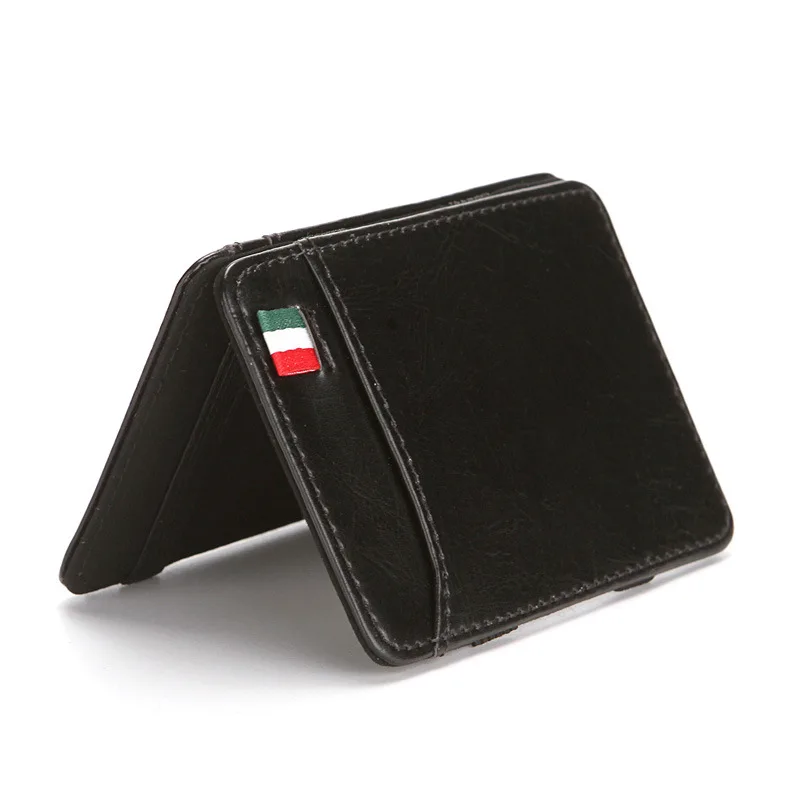 

Men's Fashion Magic Wallet Credit Card Bag Leather Simple Slim Wallet, 2 colors