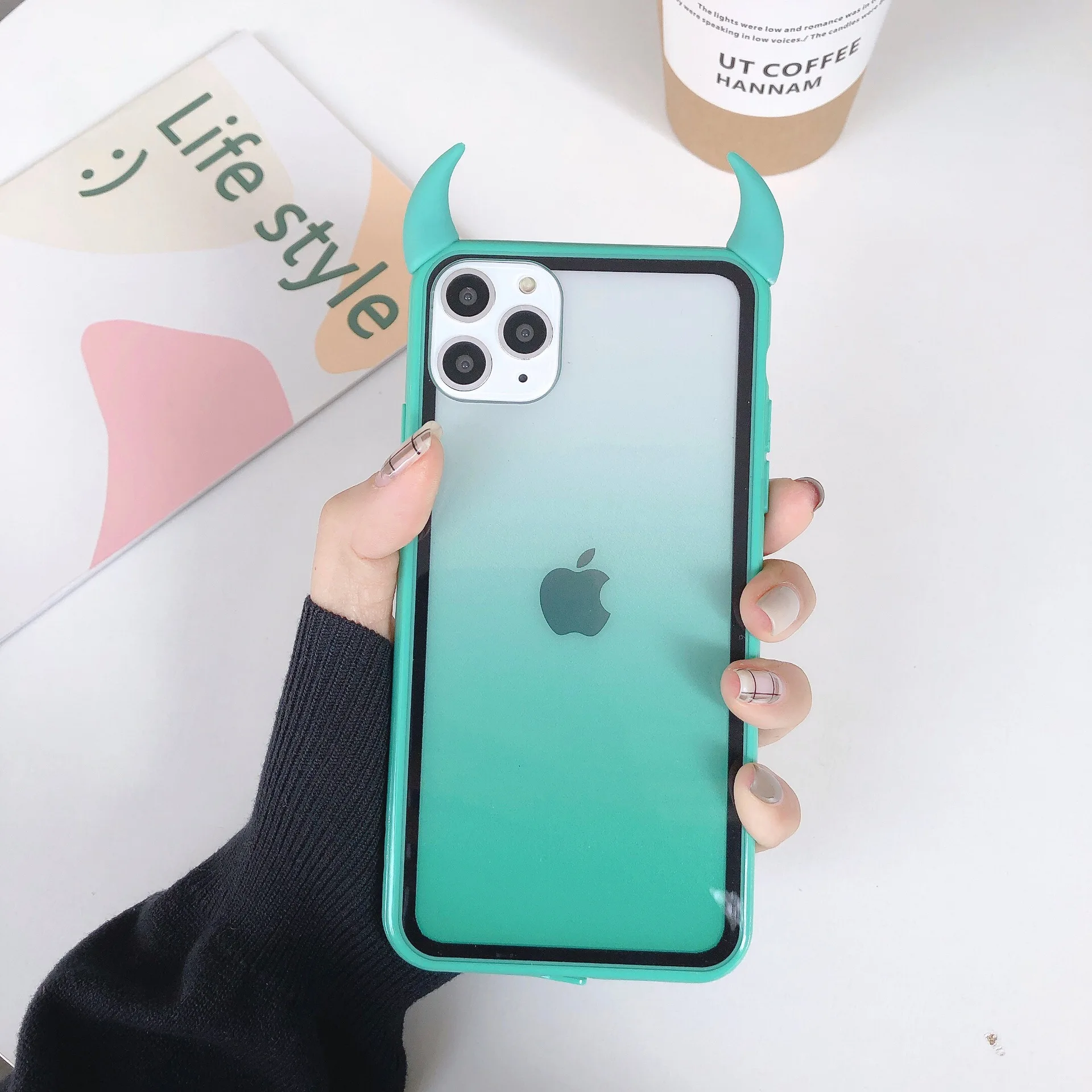 Cute Devil Horn Phone Case For Iphone12 11 Pro Max Xs Max Xr X 6 6s 7 8