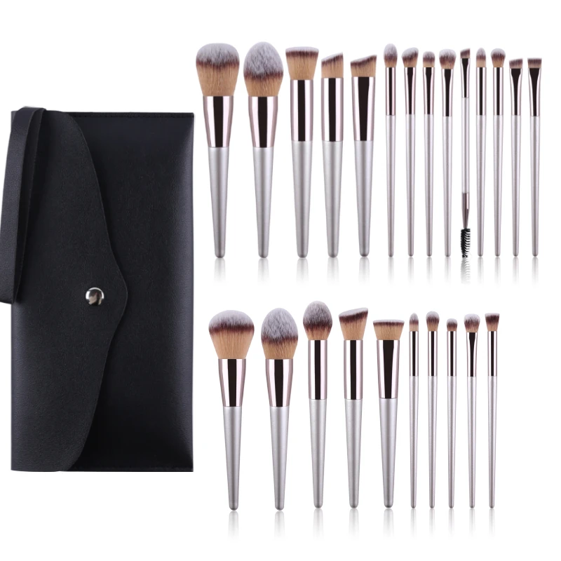 

Zoreya 18 years professional champagne cosmetic brushes set maquillaje Wholesale private logo, As the picture show