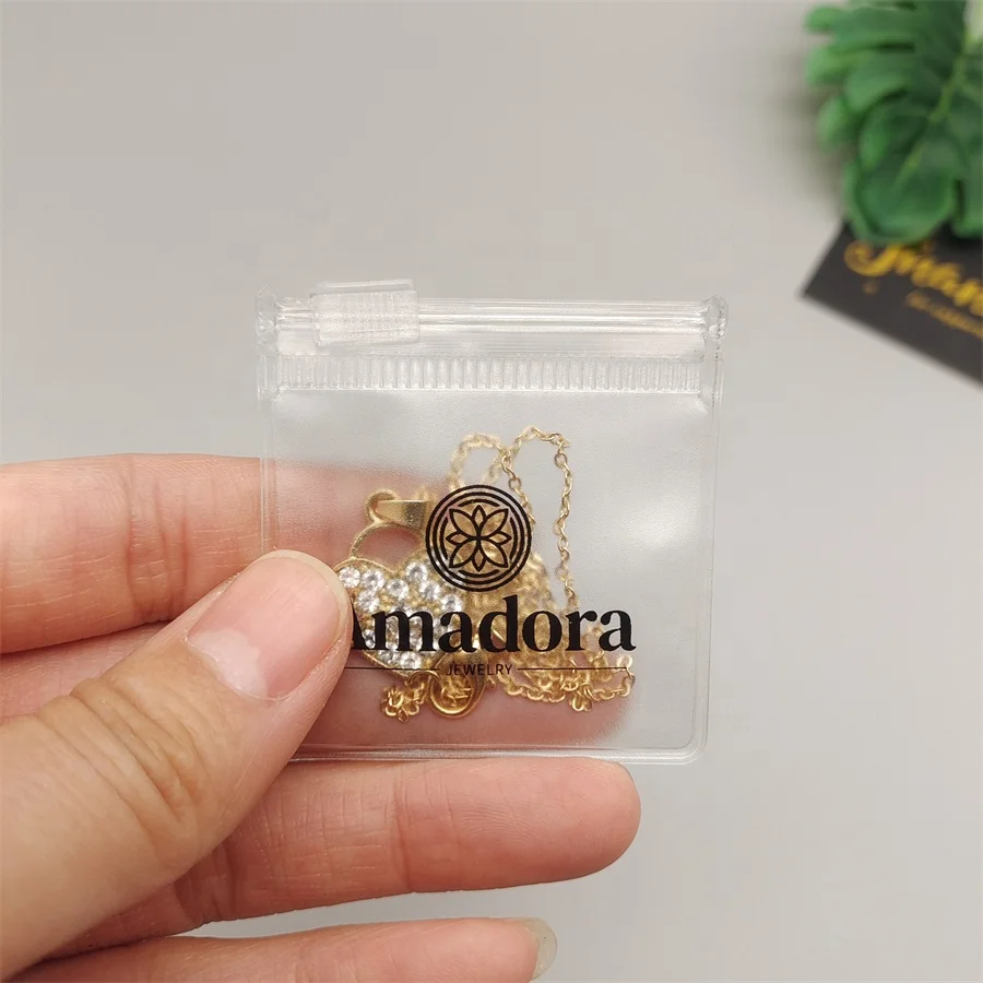 

Custom Printed Small Jewelry Frosted Packaging Plastic Bags Wholesale Zipper Bags With Logos Mini Earring Ziplock Zip Pouch