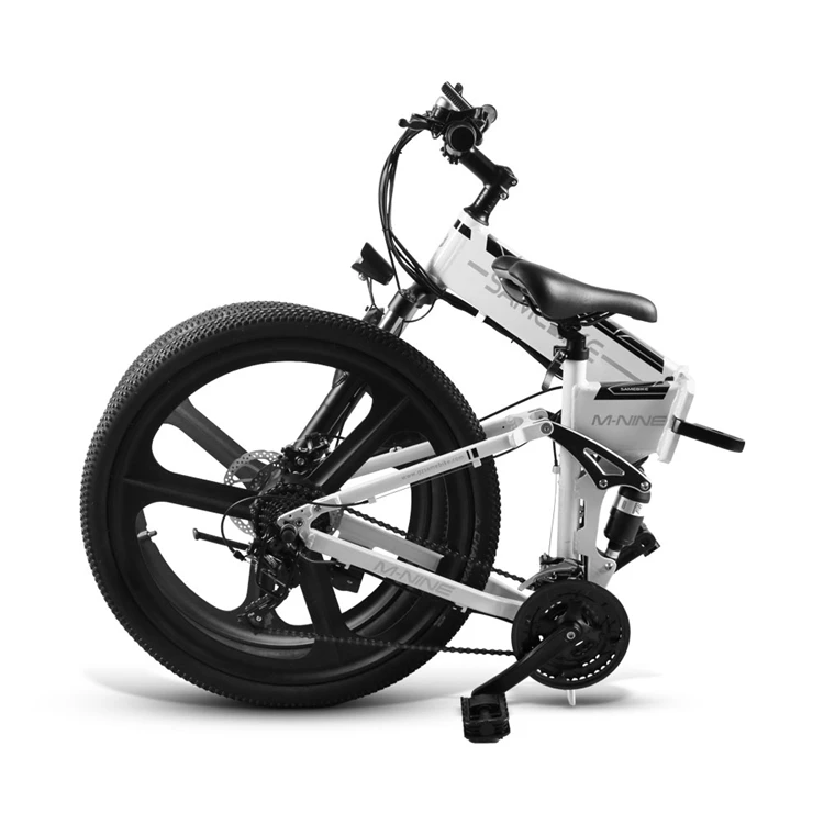 

China folding 350w/500w electric bicycle 26inch Suspension hydraulic fork off road mountain ebike Folding Bicycle, Black,white
