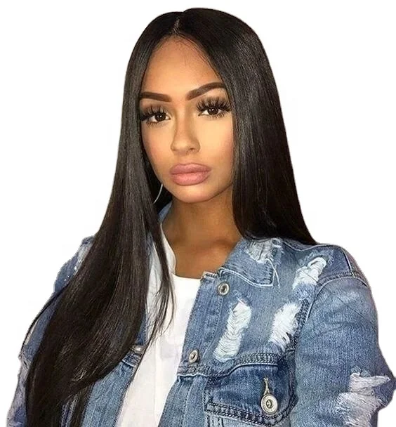 

Wholesale Brazilian Hair 200g HD Lace Front Wig Virgin Straight Wigs Human Hair Lace Front 250% Lace Front Wig For Black Women, Silk straight