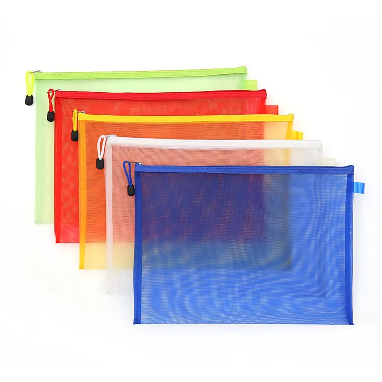

Factory direct supply new arrival multifunction nylon mesh zipper bags, Red, blue, orange, green, yellow, etc