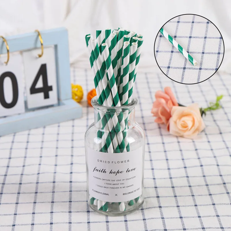 

Manufacturer party colored drinking customized cocktail drinking green paper straws
