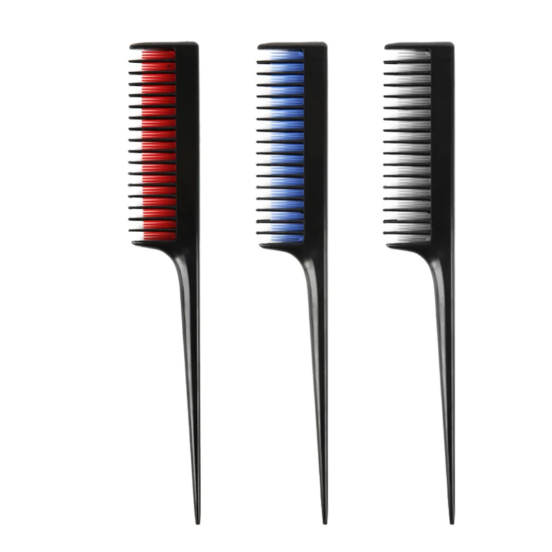 

Plastic Heat Resistant Salon Combs Pin Tail Private Label Custom Logo Rat Tail Parting Combs Carbon Fiber Salon Combs