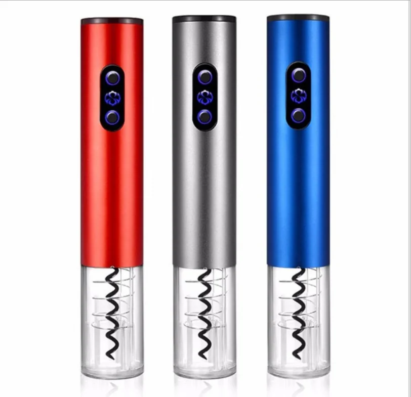 

New Design top sale electric wine bottle opener corkscrew with color box, Silver