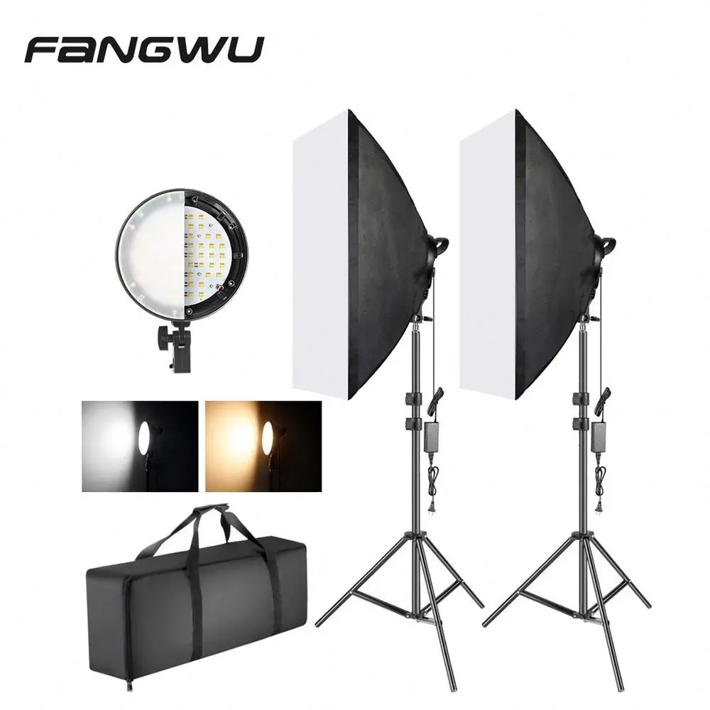 

High Quality Studio Light And Kit Soft Box Set For Photography, Black