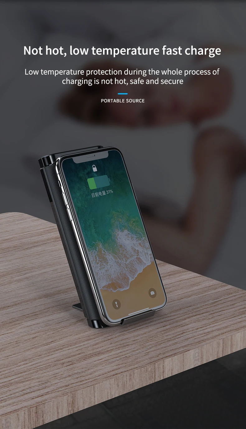 2020 new Portable Wireless Power Bank 10000 mah High Capacity Wireless Power banks - ANKUX.COM