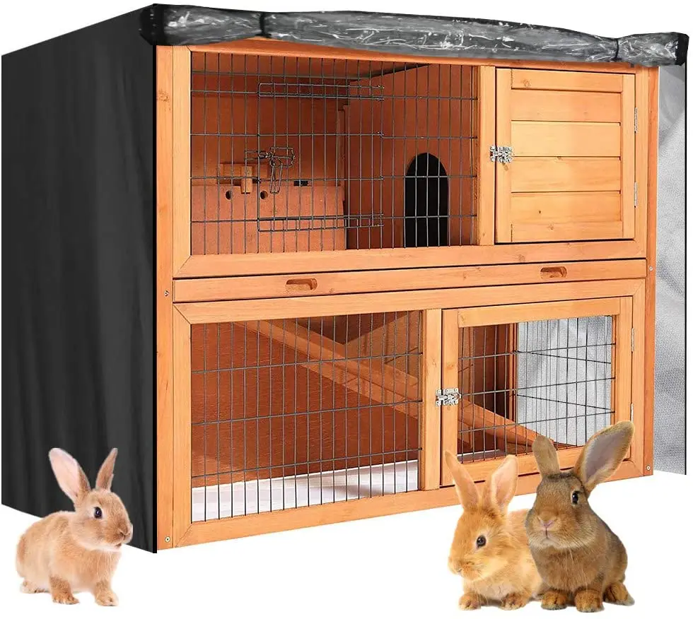 

High quality custom waterproof and dustproof outdoor rabbit cage cover, Black or customized color