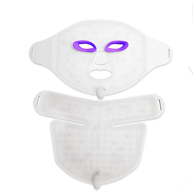 

Newest Led Silicone Mask Electric Facial Anti Aging Mask Led Light Face Treatment Beauty PDT LED Therapy Silicone Facial Mask, White