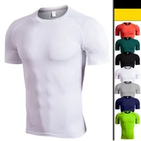 

15% Spandex Tight T Shirt Short Sleeve Activewear Compression Tops