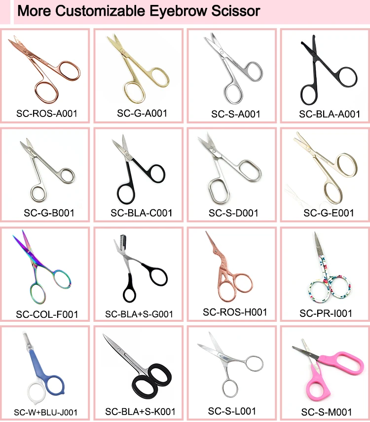 Mytingbeauty Wholesales Mini Cutting Scissors Custom Logo Curved Lash Scissors With Private Label