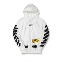 

Hot Selling Fashion Men Pullover Sweatshirts Printed Cotton White Street Style Boys Hoodies