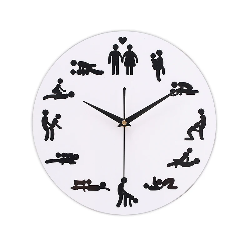 

Creative Diy Acrylic Sexy Posture Mirror Wall Clock Simple Home Decor Silent Love Hotel Bar Fun Wall Hanging Clock