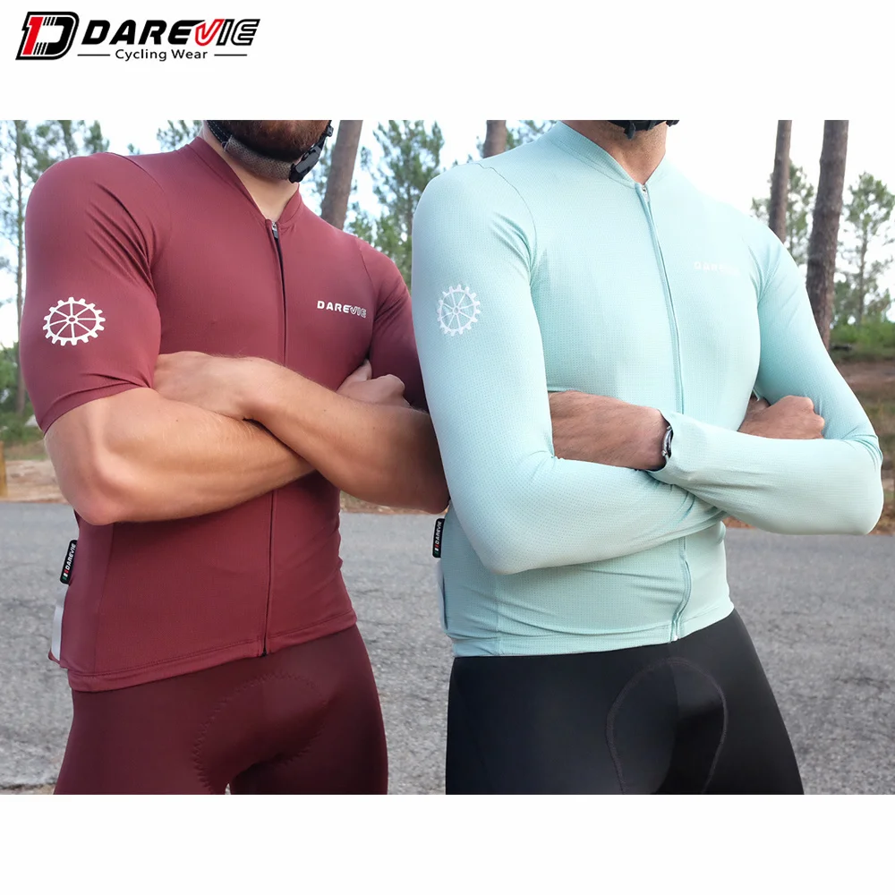 

Darevie Long sleeve Cycling Jersey Customized Road Mountain Race Top Light Weight Friendly Ink Cycling Bike Jersey