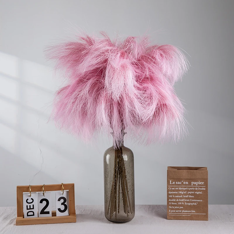 

Faux Pampass Artificial 75cm Tall Pink Fluffy Boho Decor Dried Flowers Grass Pampas Dried For Home Office Wedding Centerpieces