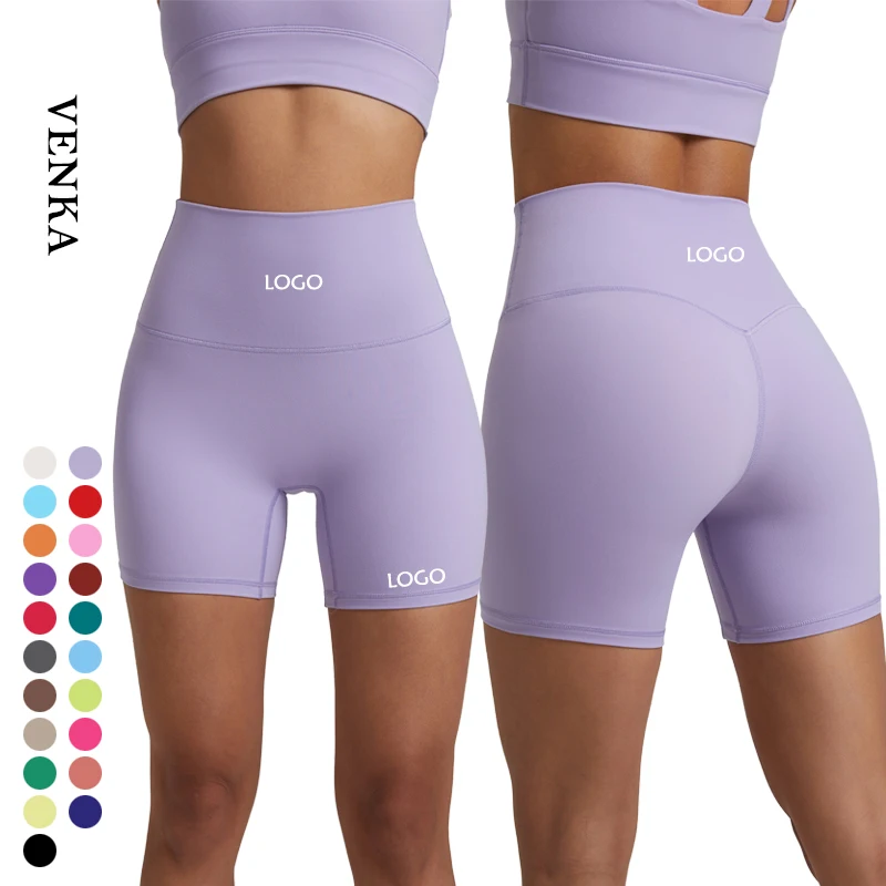 

Wholesale Nylon Quick dry no front T No Embarrassment Line Sports Honey Peach Hip High Waist Workout Biker Yoga Shorts For Women