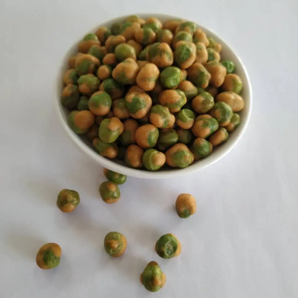 
Certificated roasted soy sauce flavor coated green peas 