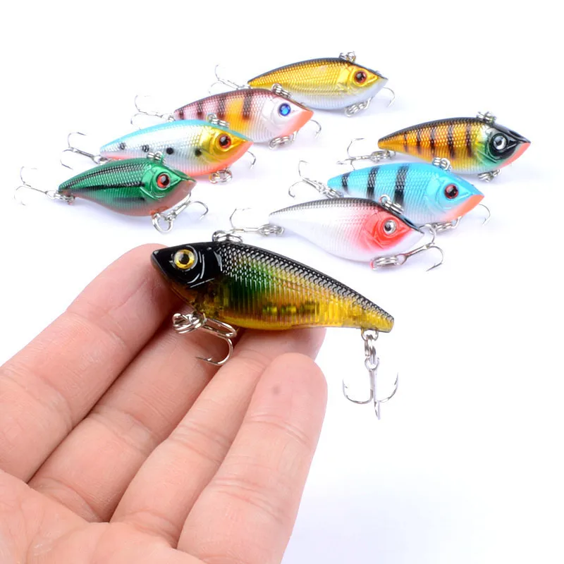 

1Pcs Fishing Sinking VIB Lure 5cm/6g Vibration Vib Crankbaits Artificial Hard Rattle Baits With 8# Hooks Wobblers For Fishing