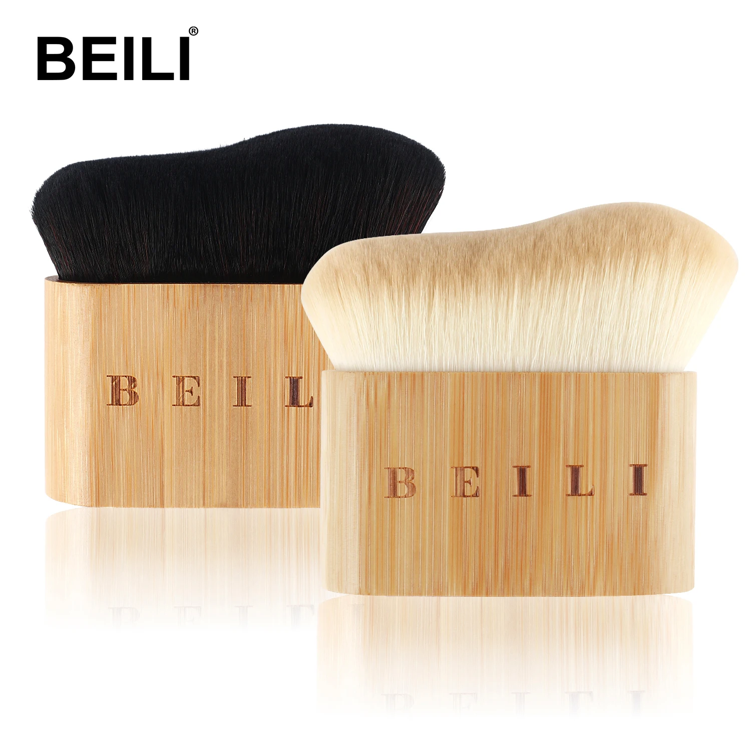

BEILI Large Self Tanning Brush For Liquid Foundation Dense Synthetic Hair Body Face Contour Highlight Brush Makeup Custom