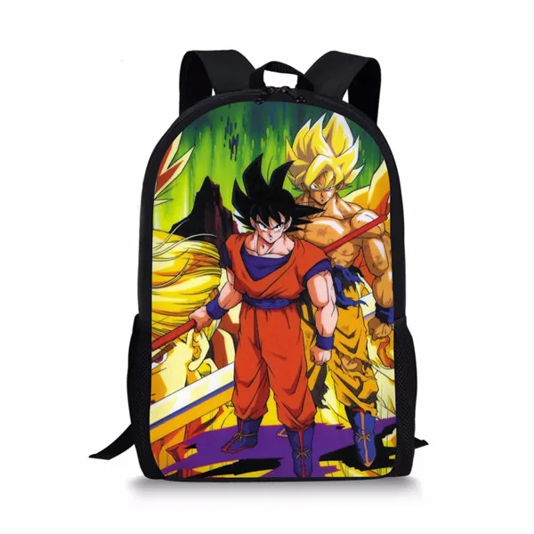 

Cadii School Bag Wheels Anime Super Dragon Ball Printed School Bags Kids Mochilas Big School Bags, Customized