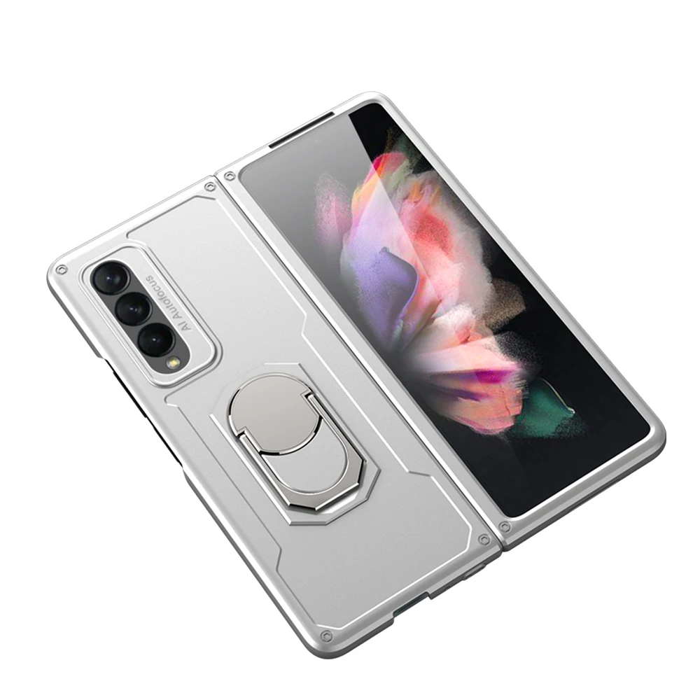 

For Samsung Fold 2 case Armor Kickstand Case PC fashionable anti-flip Stand case For Samsung Galaxy Z Fold 2 5g Fold 3 Cover