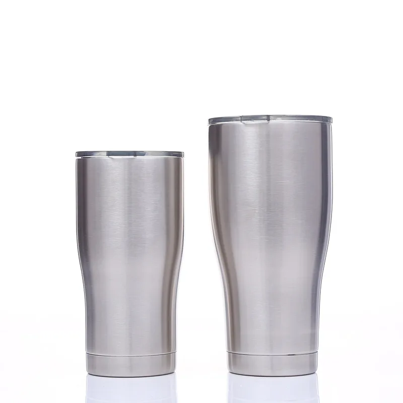 

Customized 20oz 30oz modern curve coffee car mug stainless steel tumbler vacuum thermal insulation coffee/champagne tumbler cup