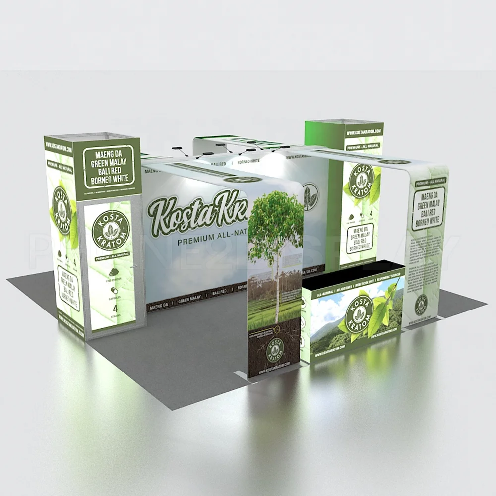 
6x6 eye catching custom graphic LED backlit Exhibition Booth for any fair show 