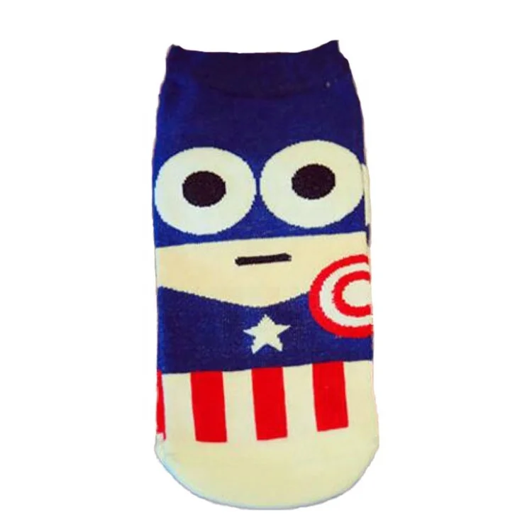 

Men Marvel Heros Boat Socks Superman Captain Funny Cotton Socks, Black, grey,white