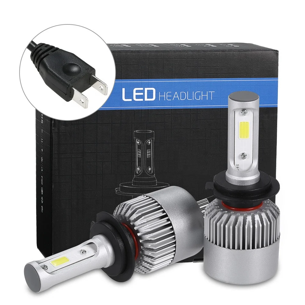 S2 10000 lumen H4 universal car LED Headlight Bulbs H7 headlights for cars
