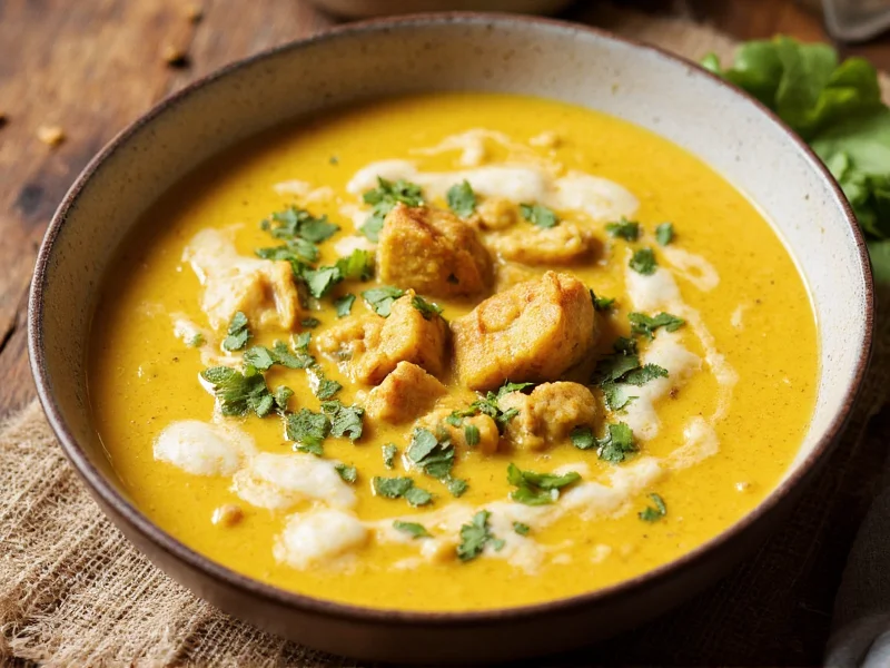 Authentic Curried Coconut Soup with Chicken Recipe