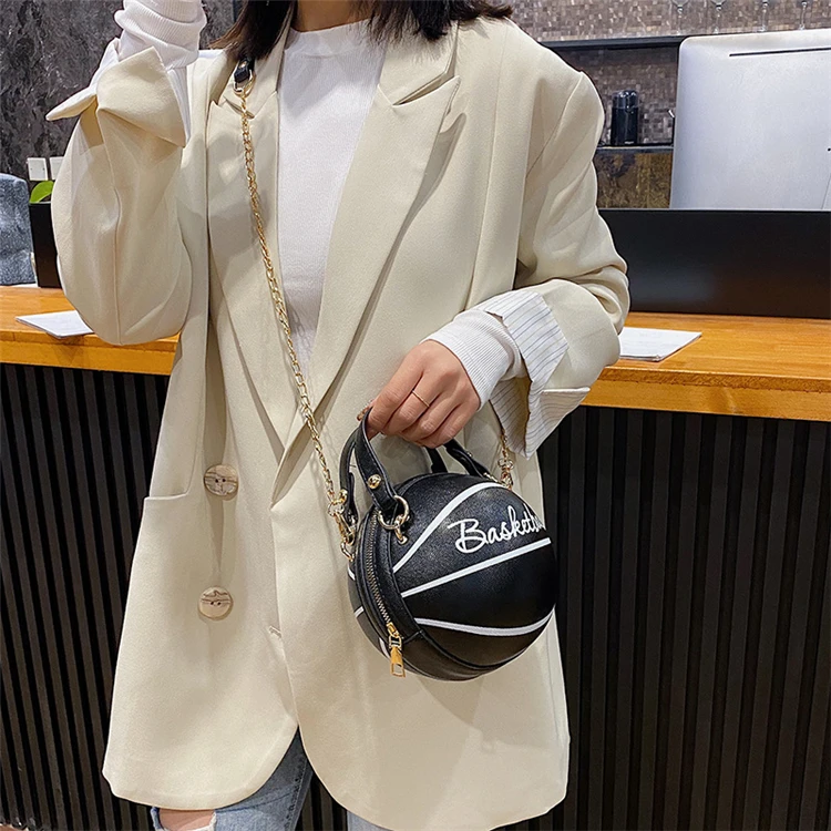 

B10156 Fashion personalized basketball bag creative and funny handbag hand bags ladies handbags for women luxury, White, black, pink, brown